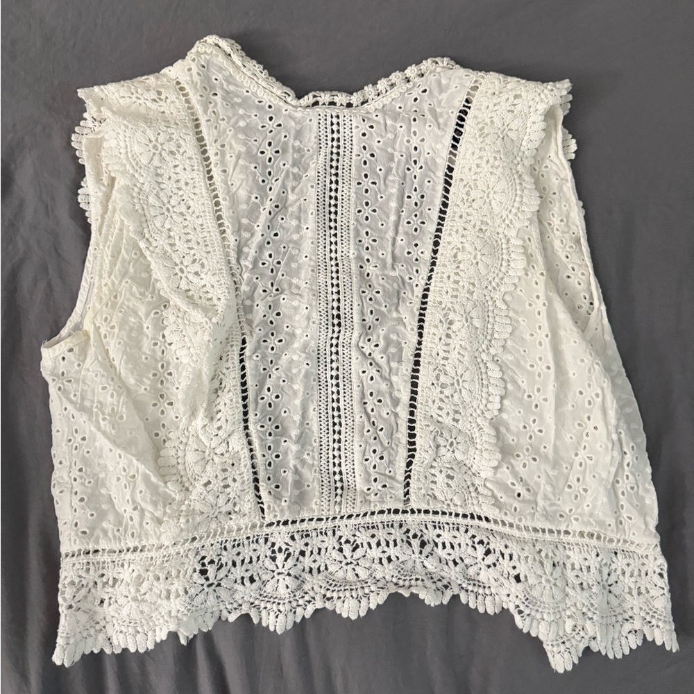 Forever 21 White Blouse Top